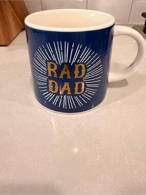 Threshold Blue and Gold 'Rad Dad' Ceramic Coffee Mug